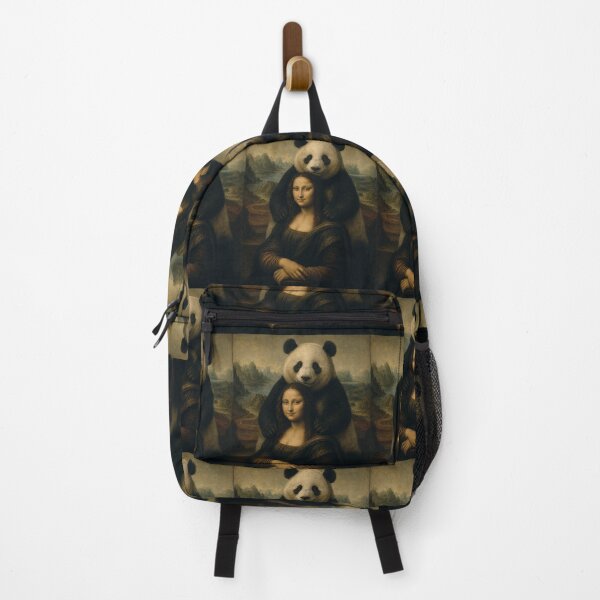 Item preview, Mona Lisa And Chonky Panda Friend - Funny Classical Painting Parody designed and sold by merchxwear.