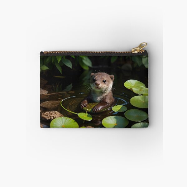 Item preview, Tiny Baby Otter Resting on Lily Pad designed and sold by CASASIS_MERCH.