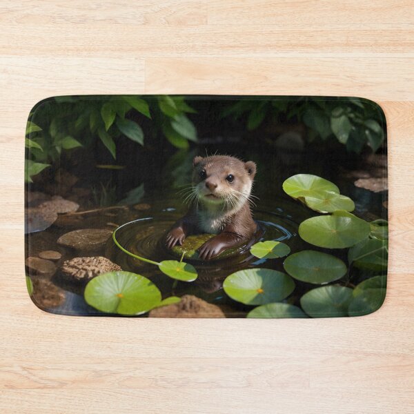 Item preview, Tiny Baby Otter Resting on Lily Pad designed and sold by CASASIS_MERCH.