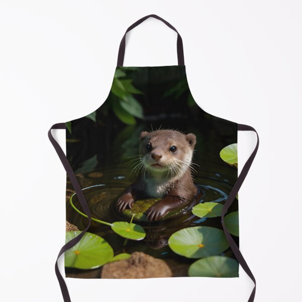 Item preview, Tiny Baby Otter Resting on Lily Pad designed and sold by CASASIS_MERCH.