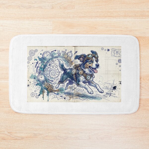 Item preview, Steampunk Dog Goggles Harness Clocks Adventure Art designed and sold by Allison-Masters.