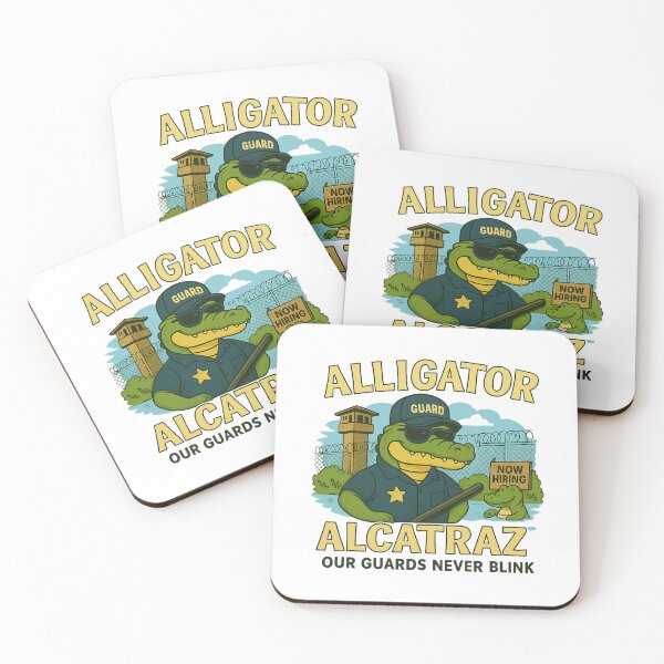 Item preview, Funny Alligator Prison Guard – Alcatraz Parody Cartoon  designed and sold by InappropriatebyDesign.