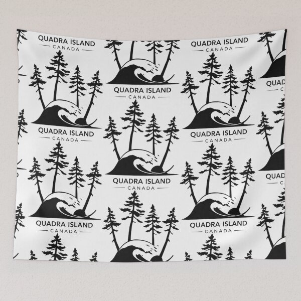 Item preview, Retro Quadra Island Mountain Lake Sunset Design designed and sold by MystiColo.