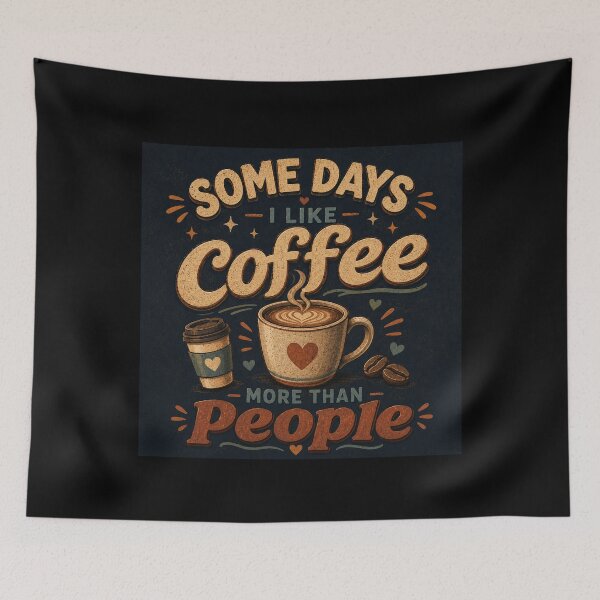 Item preview, Sometimes I like coffee more than people designed and sold by Swanny's Custom T-shirt and Gift Designs.
