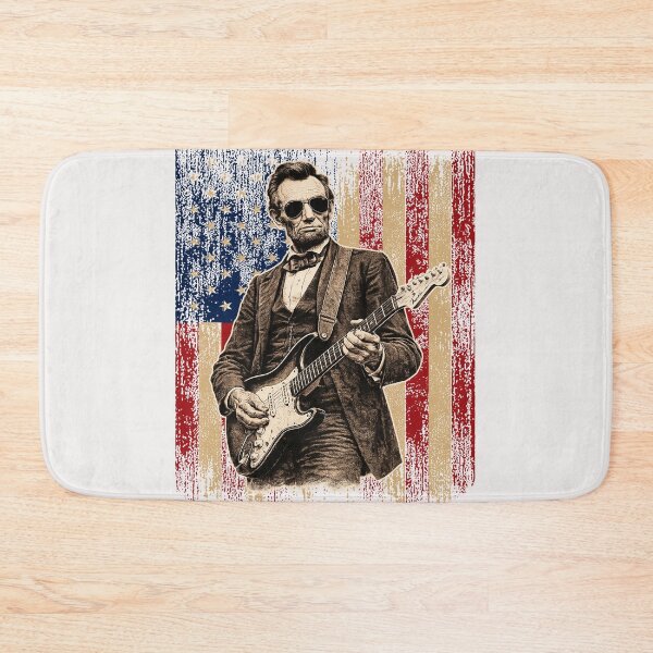 Item preview, Abraham Lincoln Playing Guitar Retro Vintage designed and sold by erozzz.
