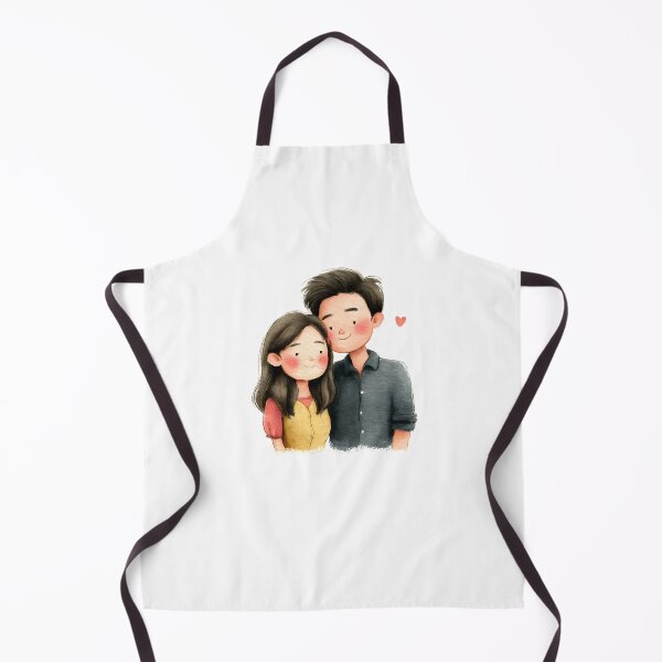 Item preview, Cute Romantic Couple Minimal Aesthetic Drawing designed and sold by JaiSoftStudio.