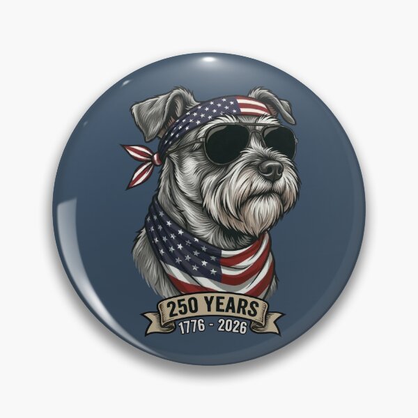 Item preview, Schnauzer American Flag 250 Years 1776-2026 designed and sold by d247.