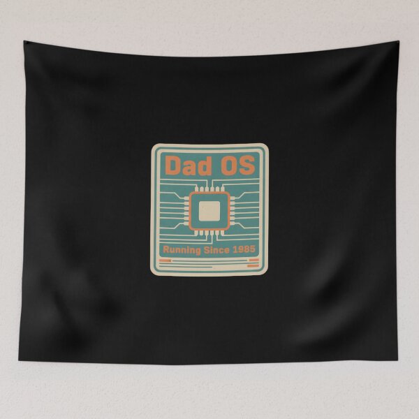 Item preview, Dad OS Running Since 1985 Funny Retro Tech Dad T-Shirt designed and sold by FestivityFinds.