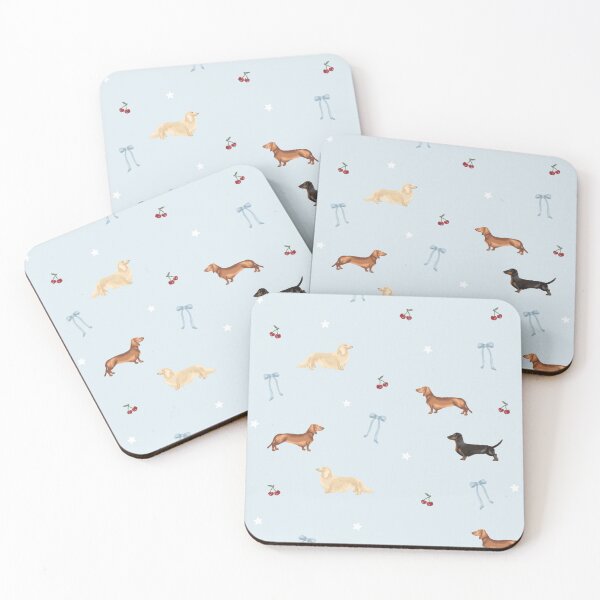 Item preview, Baby Blue Dachshund Print designed and sold by Brynne Ward.