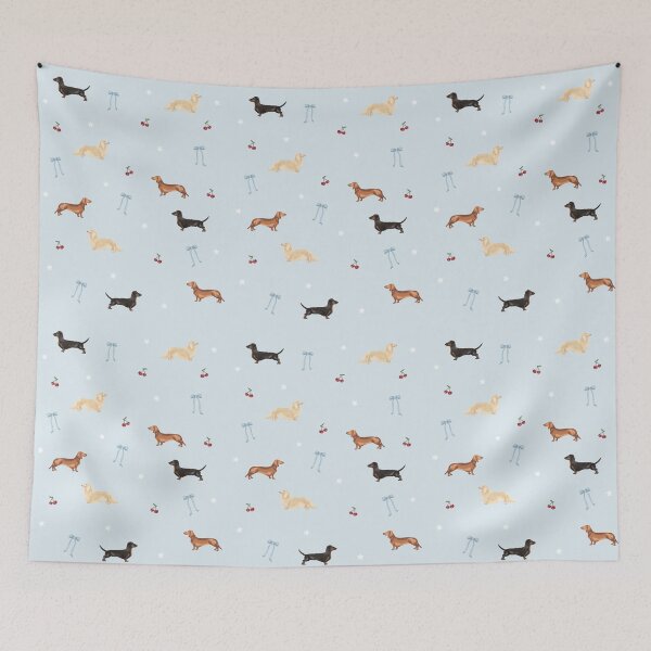 Item preview, Baby Blue Dachshund Print designed and sold by Brynne Ward.