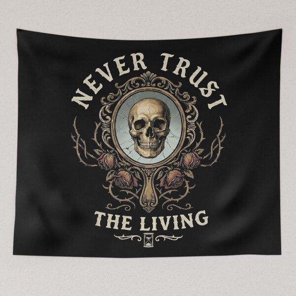 Item preview, Vintage Distressed Skull Cracked Mirror and Roses Graphic designed and sold by Terry Bain.