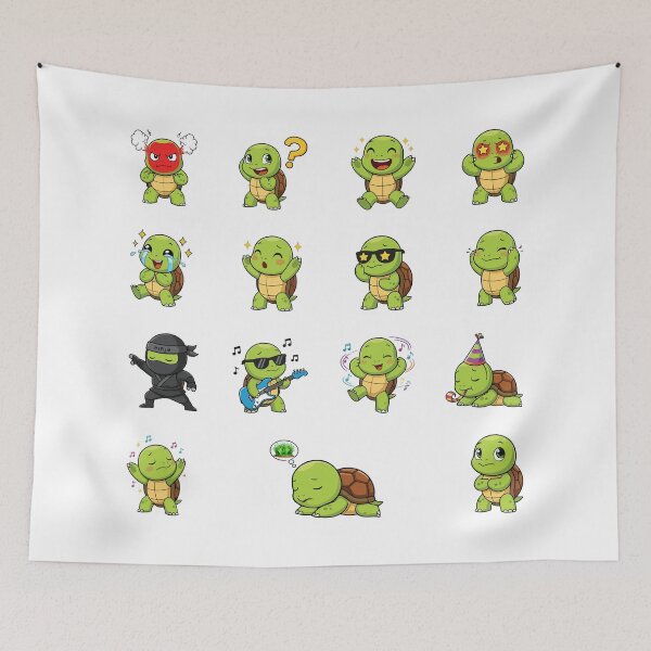 Item preview, Cute Turtle Emoji Sticker Pack designed and sold by RamyGallery.