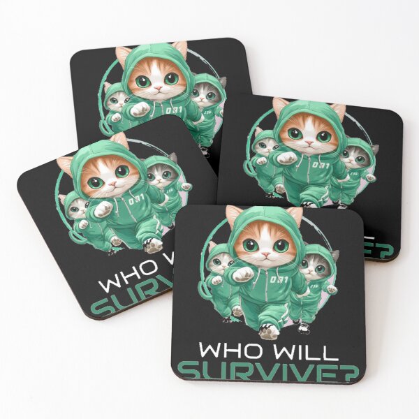 Item preview, Who Will Survive Cute Green Tracksuit Cats designed and sold by GenZFashion000.