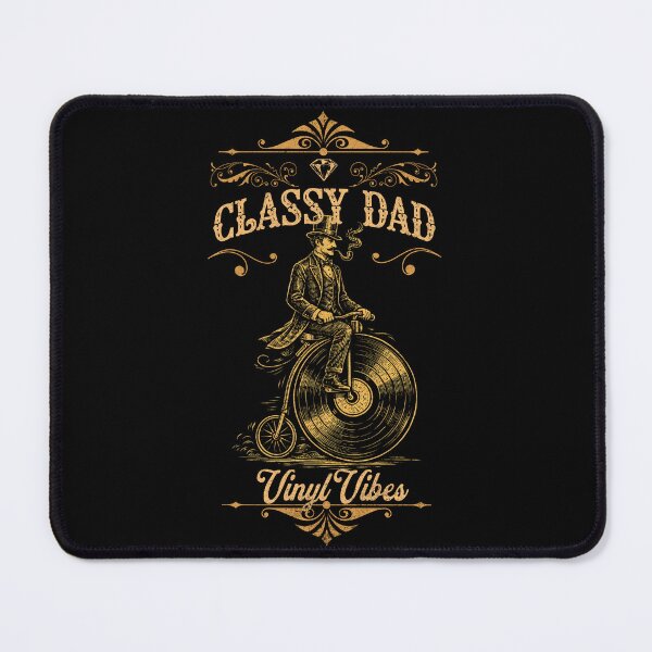 Item preview, Classy Dad Vinyl Vibes — Gentleman on Vintage Bike designed and sold by Nacho Average Designs.