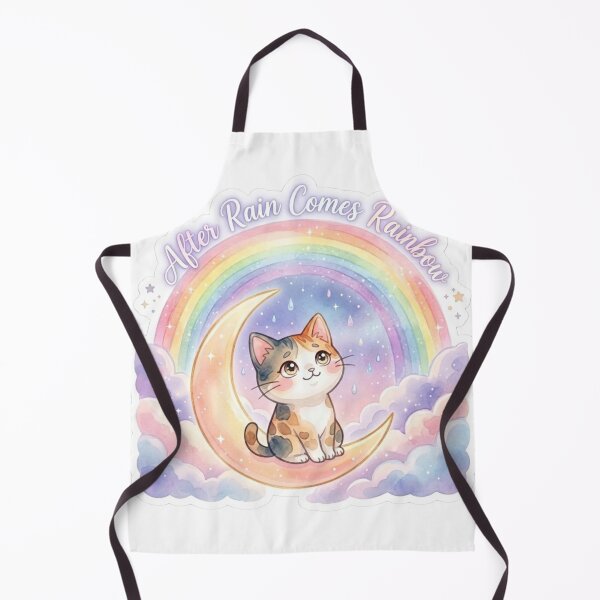 Item preview, Lani “After Rain Comes Rainbow” Dreamy Pastel Cat Sticker | Magical Rainbow Aesthetic designed and sold by LaniDigitalNook.