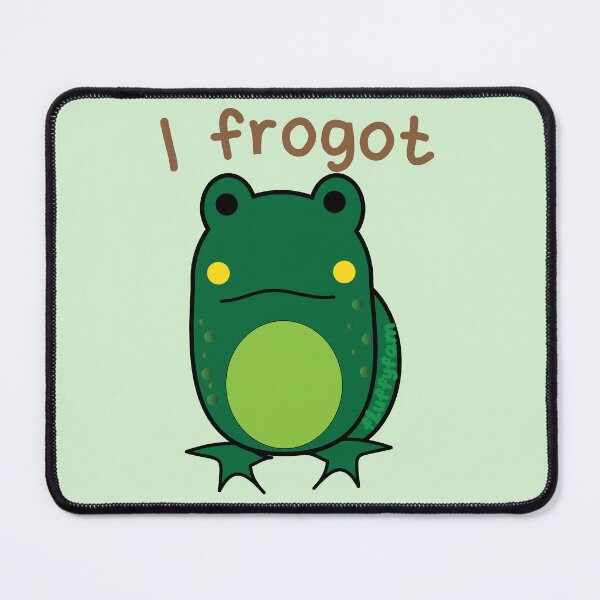 Item preview, I frogot cute frog pun designed and sold by fluffyfamcraft.