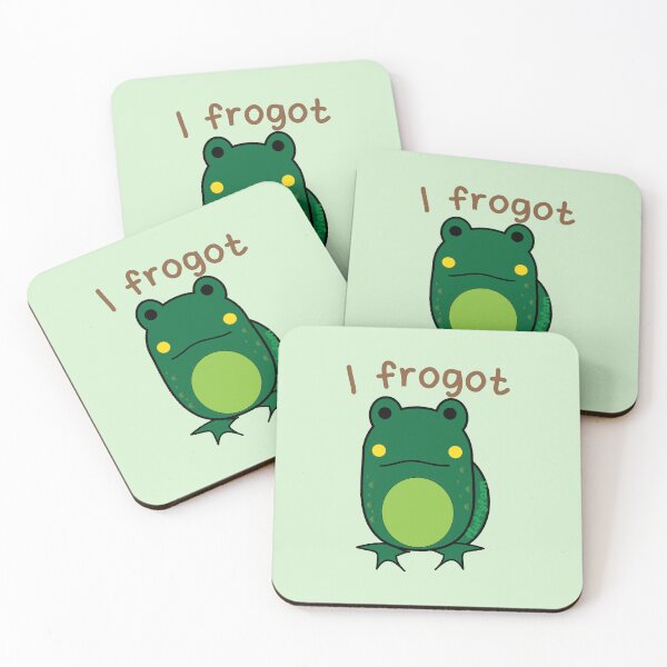 Item preview, I frogot cute frog pun designed and sold by fluffyfamcraft.
