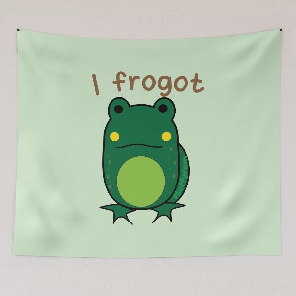 Item preview, I frogot cute frog pun designed and sold by fluffyfamcraft.