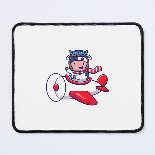 Item preview, Cute Cow Flying Airplane Cartoon designed and sold by amamspk.