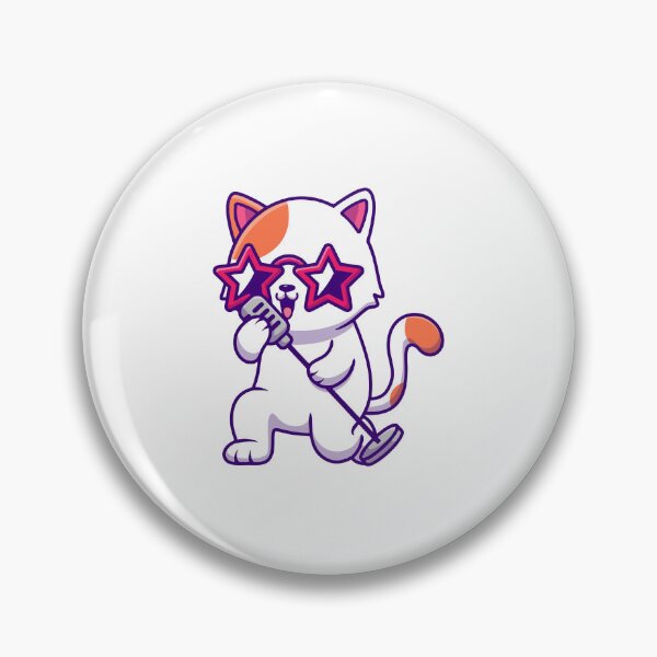 Item preview, Cute Rockstar Cat Singing Cartoon designed and sold by amamspk.
