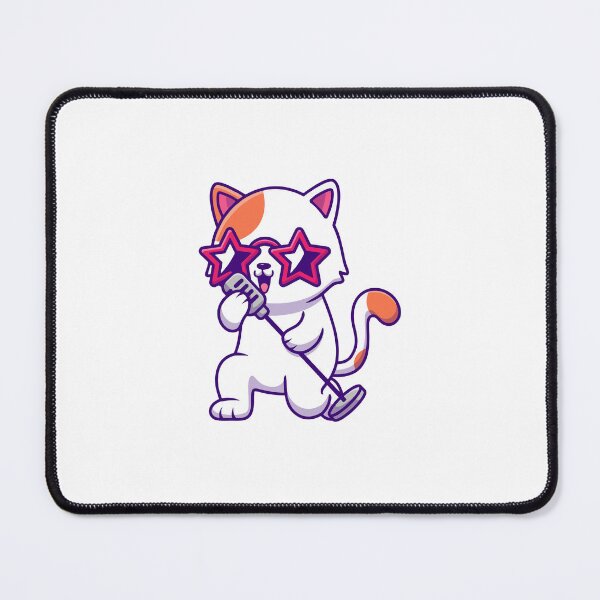 Item preview, Cute Rockstar Cat Singing Cartoon designed and sold by amamspk.