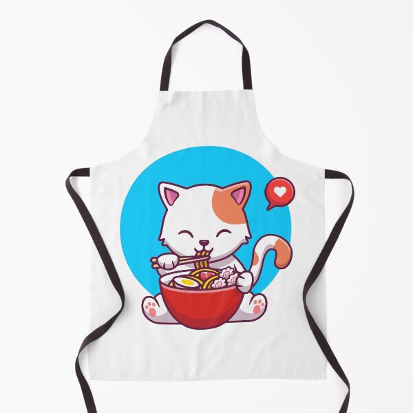 Item preview, Cute Kawaii Cat Eating Ramen Noodles designed and sold by amamspk.