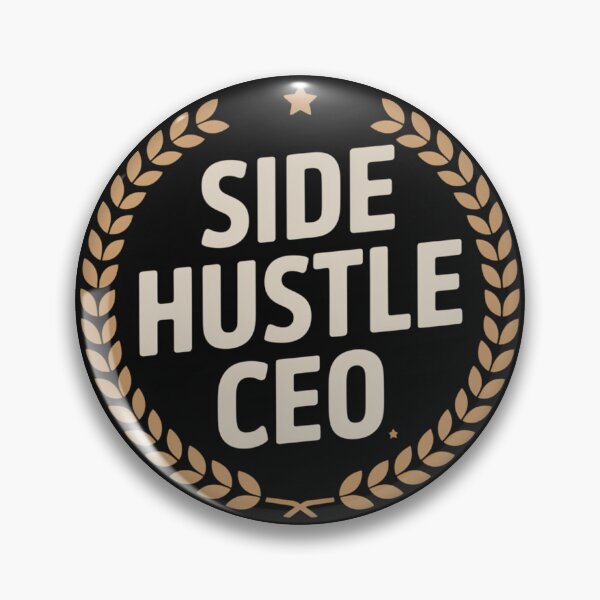 Item preview, Side Hustle CEO Shirt Funny Entrepreneur Gift Self Employed Boss Badge Tee designed and sold by BrokeNoMoreCo.