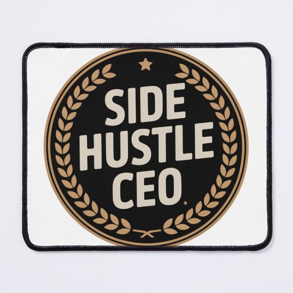 Item preview, Side Hustle CEO Shirt Funny Entrepreneur Gift Self Employed Boss Badge Tee designed and sold by BrokeNoMoreCo.