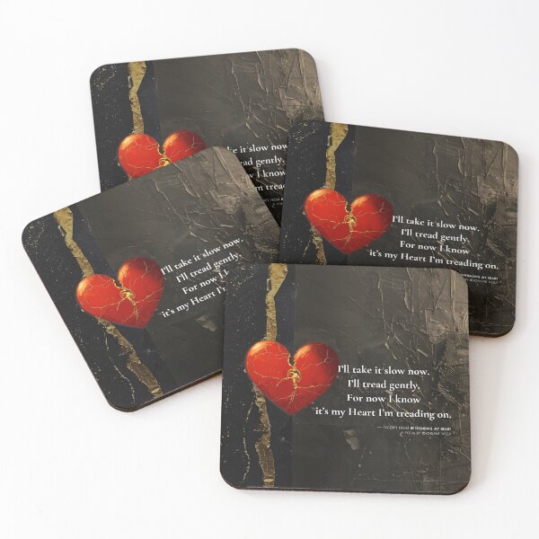 Item preview, "Befriending My Heart" Poem - Kintsugi Style Original Poetry Art  designed and sold by Timeless Muse.