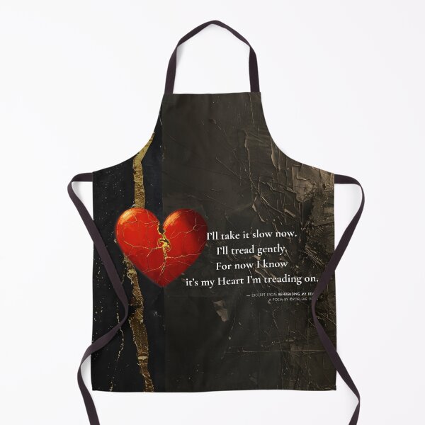 Item preview, "Befriending My Heart" Poem - Kintsugi Style Original Poetry Art designed and sold by Timeless Muse.