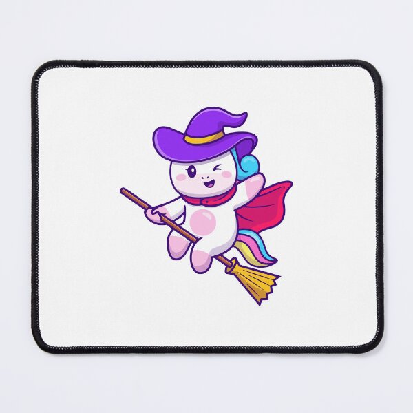 Item preview, Cute Unicorn Witch Flying on Broomstick designed and sold by amamspk.
