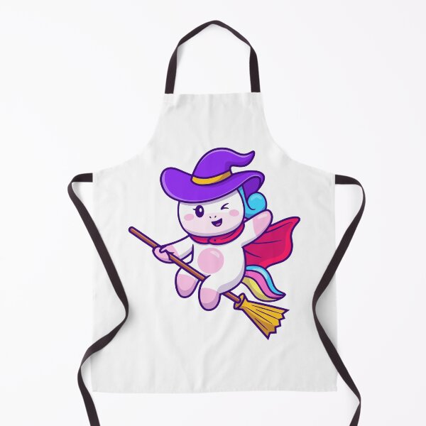 Item preview, Cute Unicorn Witch Flying on Broomstick designed and sold by amamspk.