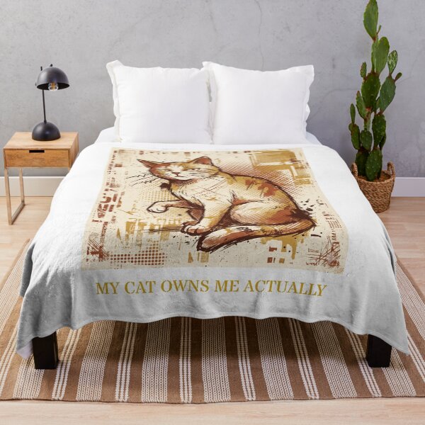 Item preview, My Cat Owns Me Actually designed and sold by The Quiet Thicket.