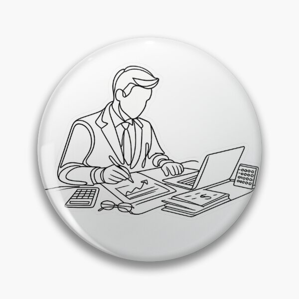 Item preview, Minimalist Actuary Single Line Art - Continuous Line Financial Analyst Data Scientist Office Sticker designed and sold by Psychlee Best Finds.