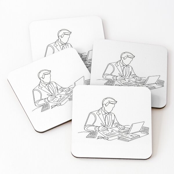 Item preview, Minimalist Actuary Single Line Art - Continuous Line Financial Analyst Data Scientist Office Sticker designed and sold by Psychlee Best Finds.