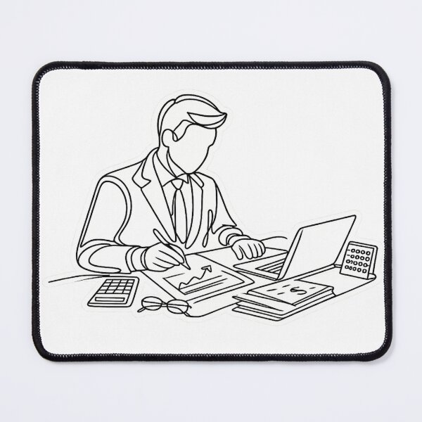 Item preview, Minimalist Actuary Single Line Art - Continuous Line Financial Analyst Data Scientist Office Sticker designed and sold by Psychlee Best Finds.