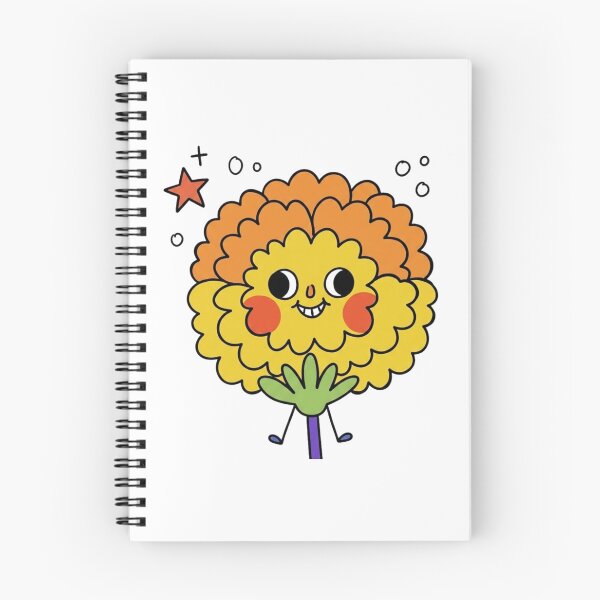 Item preview, ORI The orange-and-yellow marigold flower with star sparkles : I don't sweat, I bloom. designed and sold by ORI-ginal Weirdos: The Weirdly Wonderful Crew.