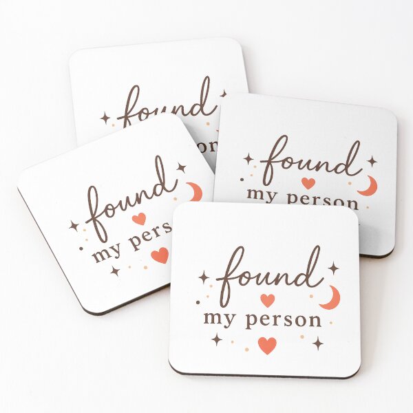 Item preview, Found My Person Minimalist Romantic Design designed and sold by Lovestickerco.