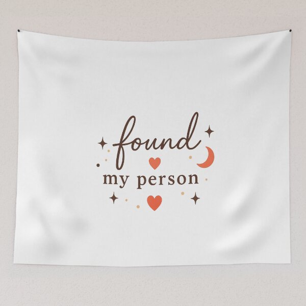 Item preview, Found My Person Minimalist Romantic Design designed and sold by Lovestickerco.