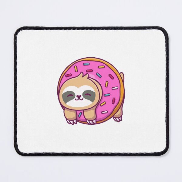 Item preview, Cute Sloth Eating Giant Pink Sprinkles Donut designed and sold by amamspk.