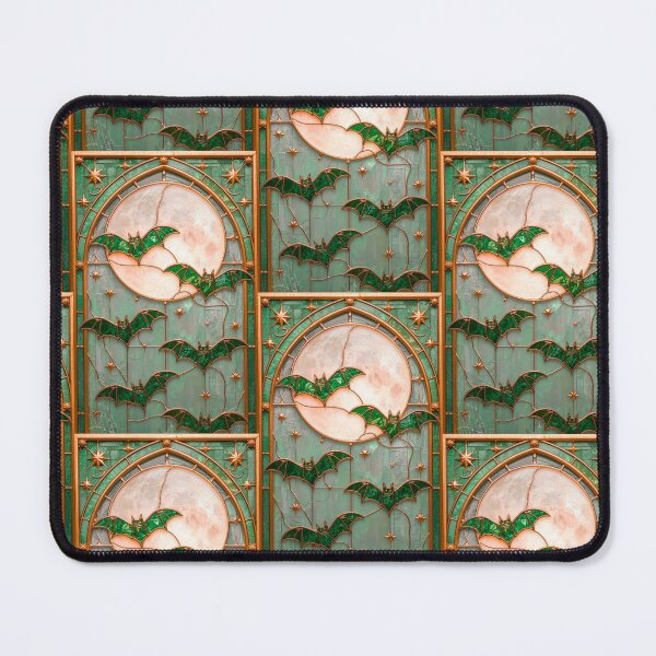 Item preview, Moonlit Bats in Emerald Gothic Frame designed and sold by BriSher.