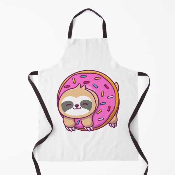 Item preview, Cute Sloth Eating Giant Pink Sprinkles Donut designed and sold by amamspk.