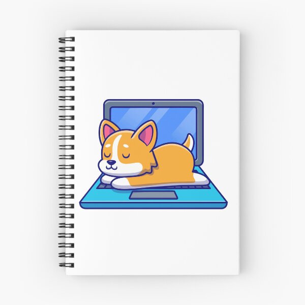 Item preview, Cute Corgi Dog Sleeping on Laptop Keyboard designed and sold by amamspk.