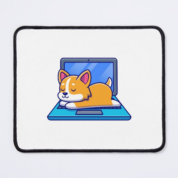 Item preview, Cute Corgi Dog Sleeping on Laptop Keyboard designed and sold by amamspk.