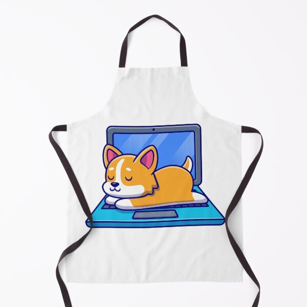Item preview, Cute Corgi Dog Sleeping on Laptop Keyboard designed and sold by amamspk.