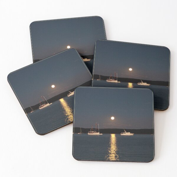 Item preview, Calm evening mooring stay in moonlight designed and sold by Alexey Dubrovin.
