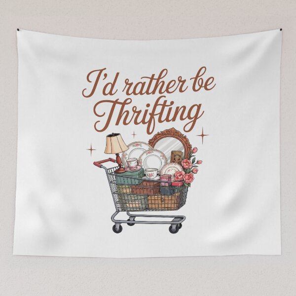 Item preview, I'd Rather Be Thrifting Retro Thrift Shop designed and sold by KarimSoCute.