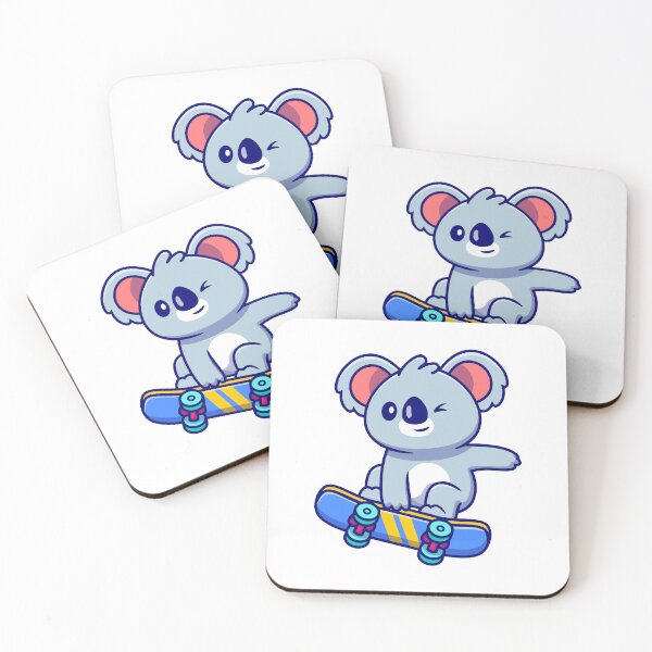 Item preview, Cute Winking Koala Riding a Blue Skateboard designed and sold by amamspk.