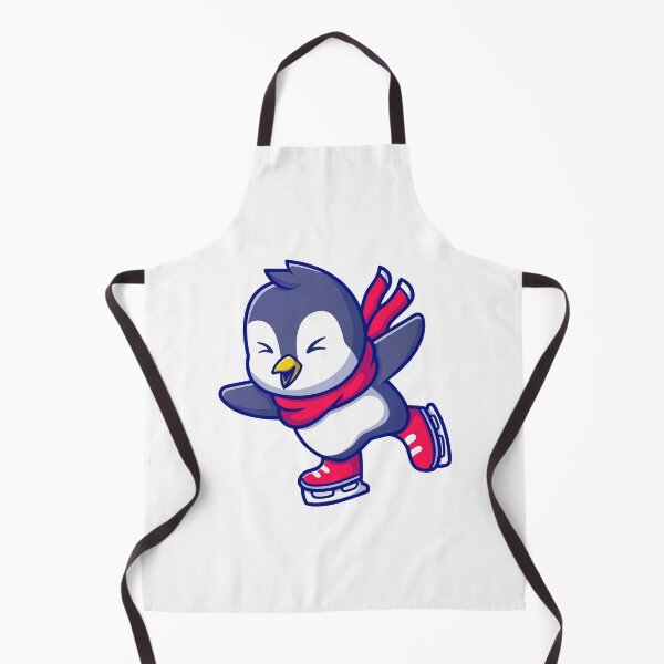 Item preview, Cute Happy Penguin Ice Skating in Winter Scarf designed and sold by amamspk.