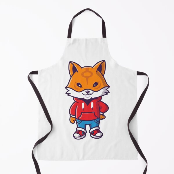 Item preview, Cute Cartoon Fox Wearing Red Hoodie and Sneakers designed and sold by amamspk.